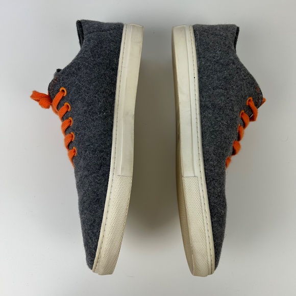 Baabuk merino wool sneakers men size EU 45 US 11.5 gray orange laces - Picture 3 of 10